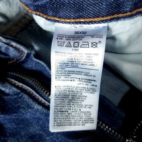 Old NAVY Jeans Mens 36×30 Straight Denim Relaxed Blue - Picture 9 of 10